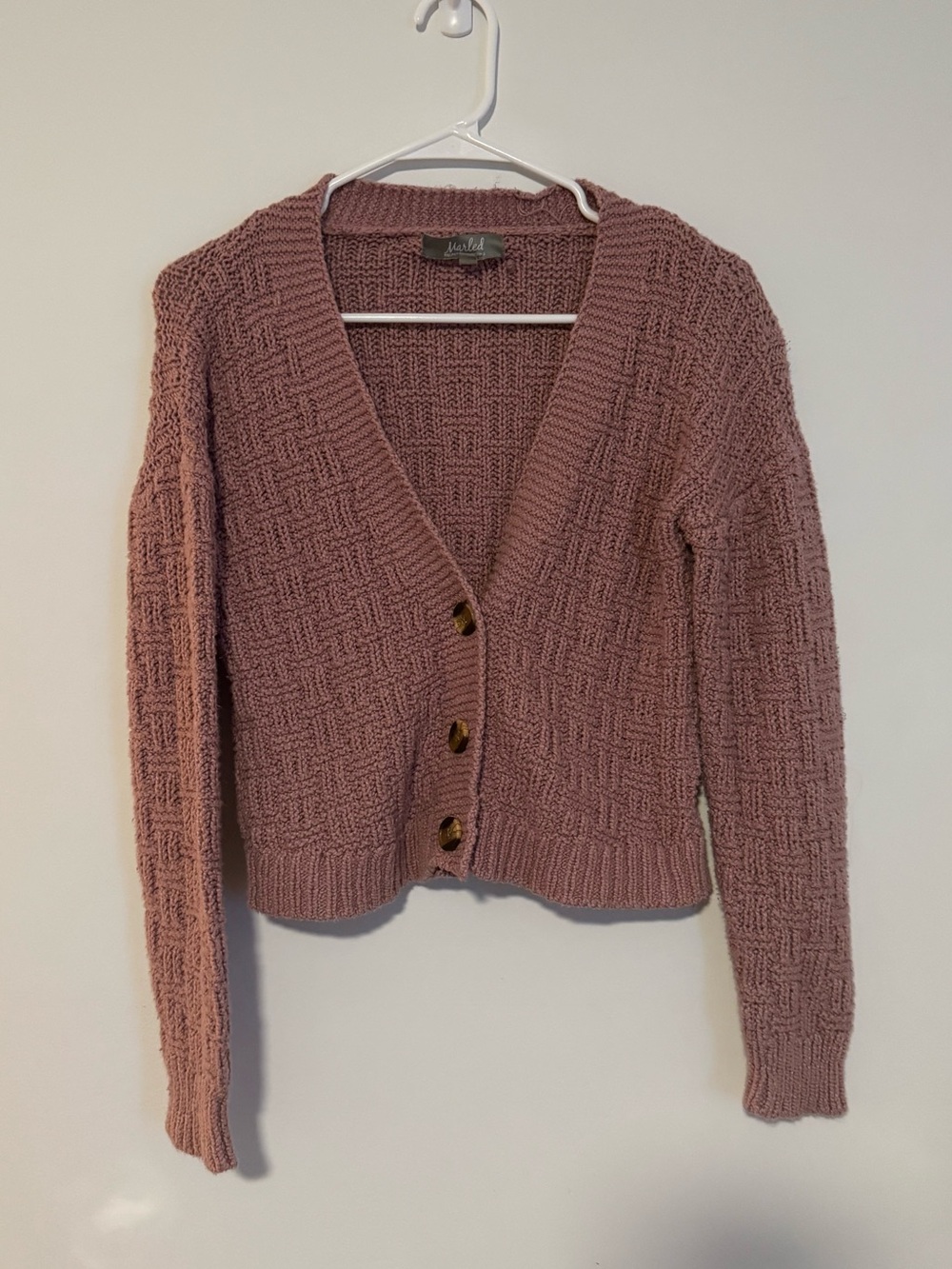 Pink Cotton Cardigan